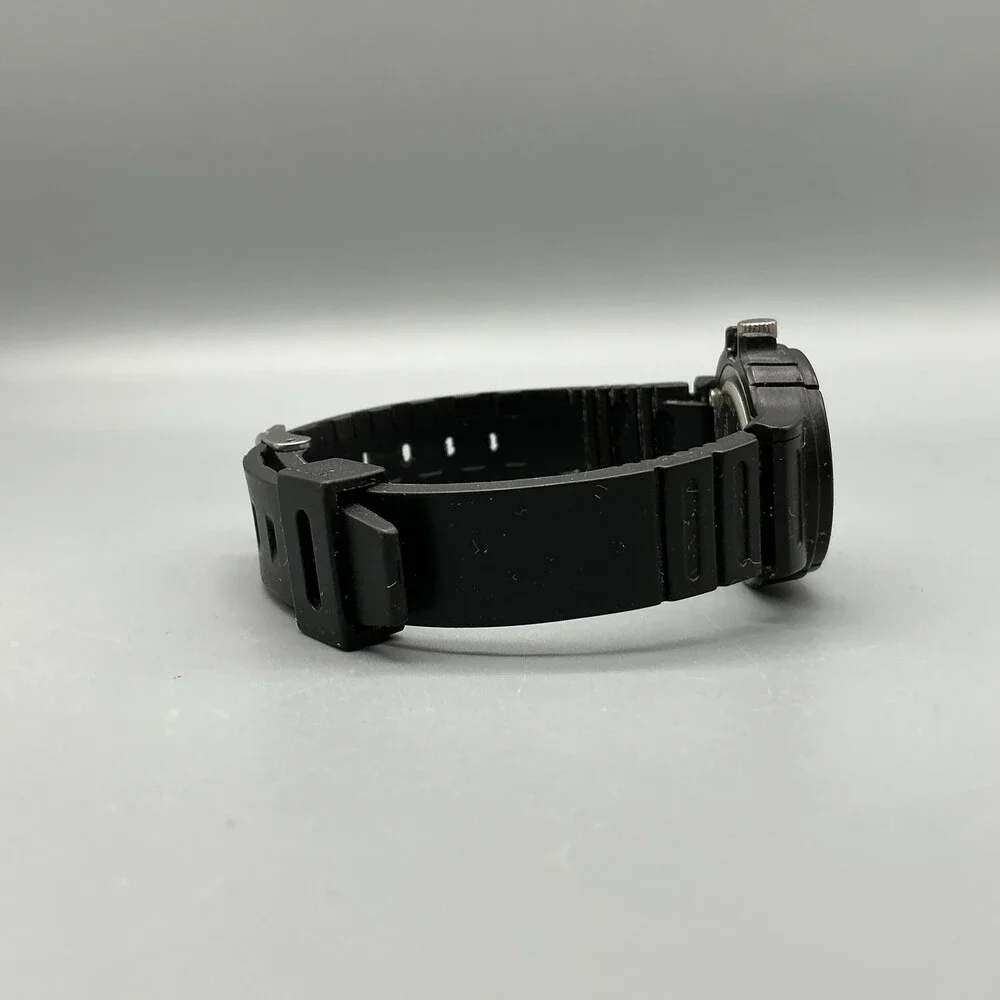 Vtg Armitron All Sport Mens Watch 28mm Black Dial Rubber Date New Battery